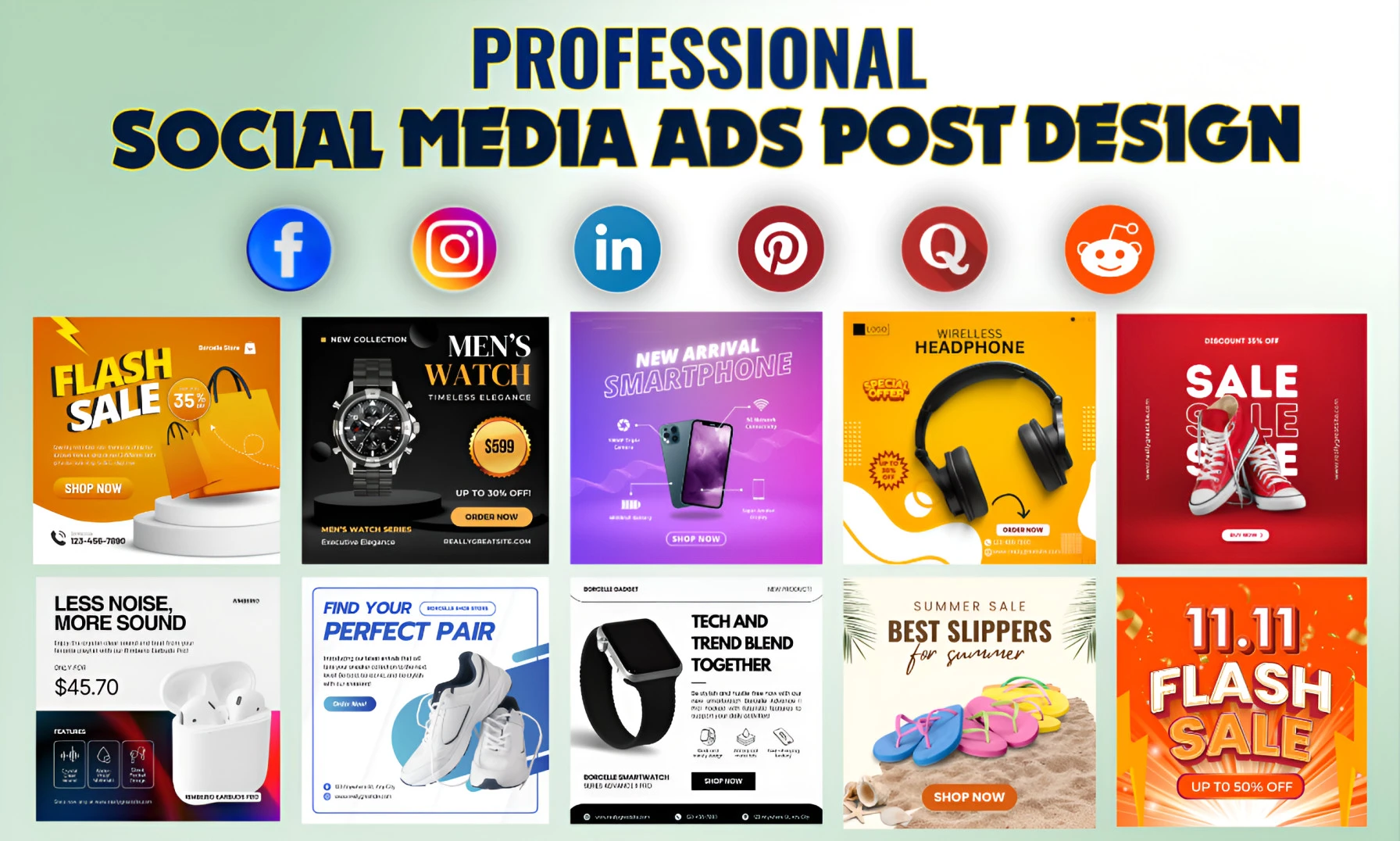 I will create eye cache social media designs, banner ads, and posts