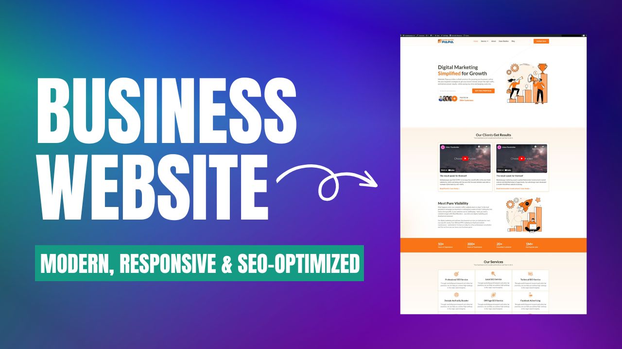 Professional Business Website Design – Modern, Responsive & SEO-Optimized
